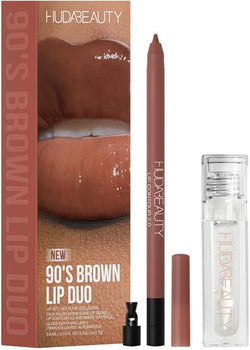 Huda Beauty 90's Brown Lip Duo – Gloss & Lip Contour