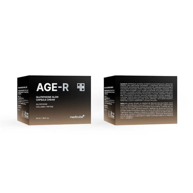 Medicube AGE-R Glutathione Glow Capsule Facial Cream - Instant Lifting Moisturizer - Collagen Peptide For Hydrating Glow - Improve Blemishes, Uneven Skin Tone