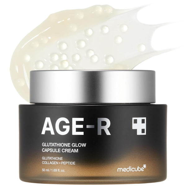 Medicube AGE-R Glutathione Glow Capsule Facial Cream - Instant Lifting Moisturizer - Collagen Peptide For Hydrating Glow - Improve Blemishes, Uneven Skin Tone
