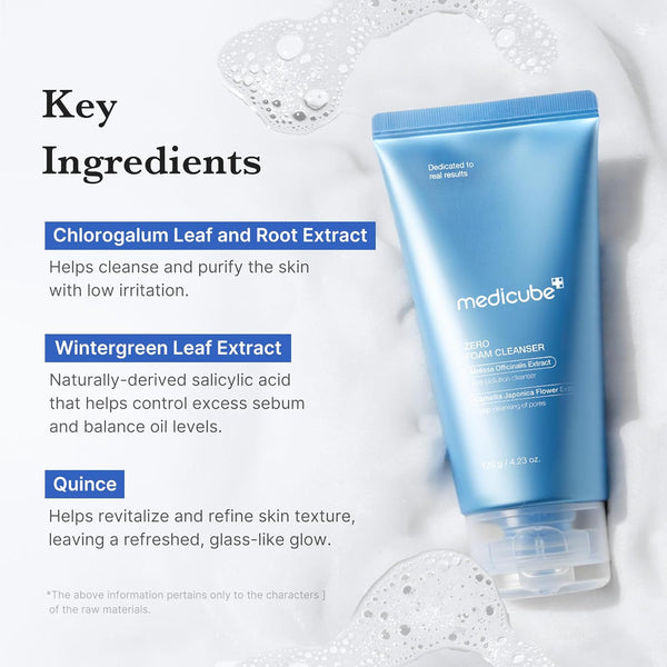 medicube Zero Foam Cleanser for Sensitive Skin - Sebum Control, Moisture Balance, and Pore Minimization