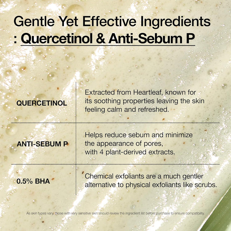 ANUA Heartleaf Quercetinol Pore Deep Cleansing Foam, Facial Cleanser, for Double Cleansing, BHA, Hyaluronic Acid, Glycerin, Face Wash, Blackhead Remover, Korean Skincare