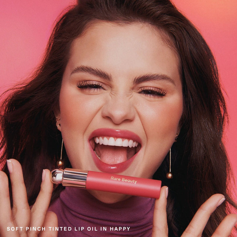 rare beauty soft pinch tinted lip oil happy